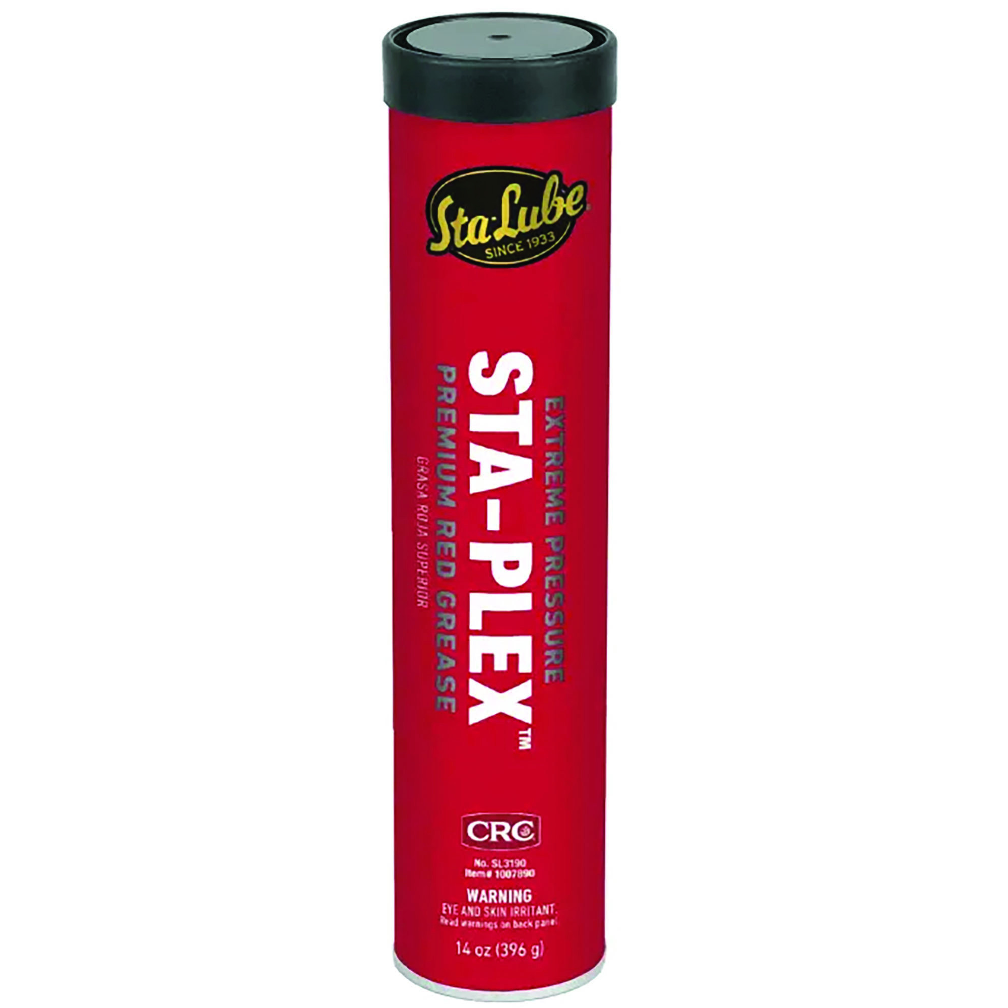 CRC Sta-Lube Sta-Plex Extreme Pressure Premium Red Grease — 14 Oz., High-Performance Lithium Complex, Model# CRCSL3190